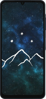 Силиконовый чехол Горы и звезды нарисованы на фоне галактики для Samsung Galaxy A06 4G - 6490u-3776 изображение 