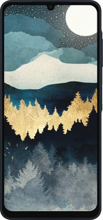 Силиконовый чехол Ночной пейзаж с лесом и горами для Samsung Galaxy A06 4G - 6493u-3776 изображение 