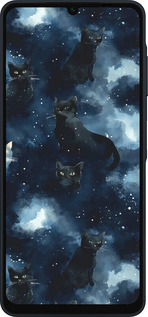 Силиконовый чехол Изображение Кошек с тёмной акварелью для Samsung Galaxy A06 4G - 6521u-3776 изображение 