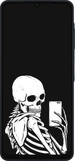 Силиконовый чехол Скелет делает Selfie для Samsung Galaxy A06 4G - 6535u-3776 изображение 