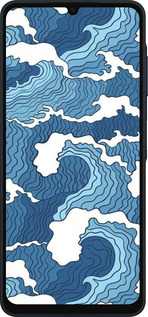 Силиконовый чехол Абстрактный рисунок морских волн для Samsung Galaxy A06 4G - 6538u-3776 изображение 