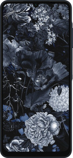 Силиконовый чехол Абстрактный цветочный рисунок в синих тонах для Samsung Galaxy A06 4G - 6539u-3776 изображение 