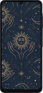 Силіконовий чехол Celestial Harmony: Sun & Moon Gold Mystic Pattern для Samsung Galaxy A06 4G - 6778u-3776 изображение 