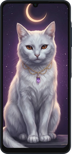Силиконовый чехол Mystic White Cat Gothic Dark Purple Gold для Samsung Galaxy A06 4G - 6805u-3776 изображение 