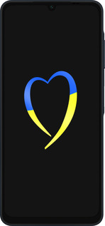 Силиконовый чехол Жёлто-голубое сердце для Samsung Galaxy A06 4G - 885u-3776 изображение 