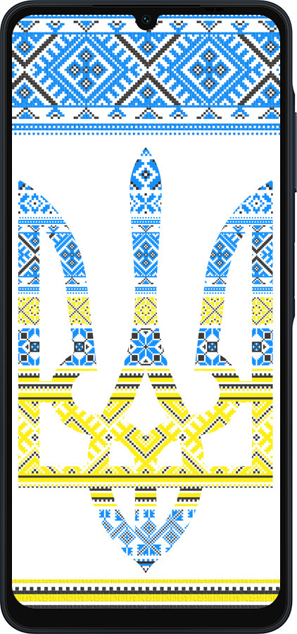 Силиконовый чехол Герб - вышиванка желто-голубая для Samsung Galaxy A06 4G - 1197u-3776 изображение 