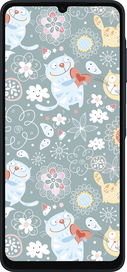 Силіконовий чехол Кошенята v3 для Samsung Galaxy A06 4G - 1223u-3776 изображение 