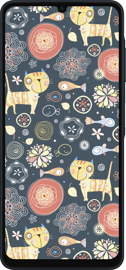 Силіконовий чехол Кошенята v4 для Samsung Galaxy A06 4G - 1224u-3776 изображение 