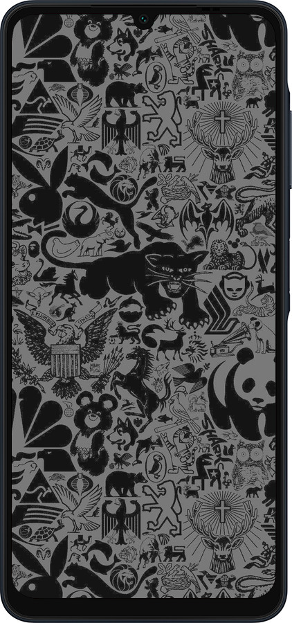 Силіконовий чехол Чорно-сірий стікер бомбінг для Samsung Galaxy A06 4G - 2432u-3776 изображение 