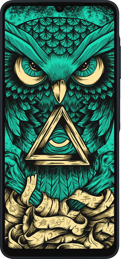 Силіконовий чехол Сова Арт-тату для Samsung Galaxy A06 4G - 3971u-3776 изображение 