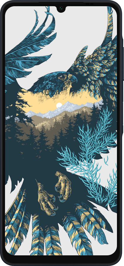 Силиконовый чехол Арт-орел на фоне природы для Samsung Galaxy A06 4G - 3983u-3776 изображение 