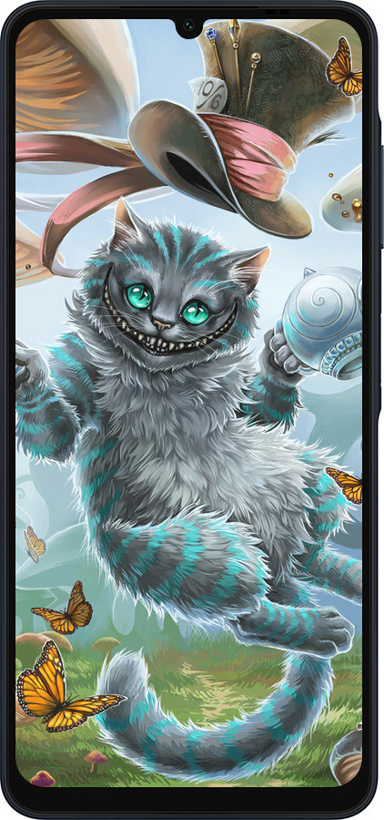 Силиконовый чехол Чеширский кот 2 для Samsung Galaxy A06 4G - 3993u-3776 изображение 