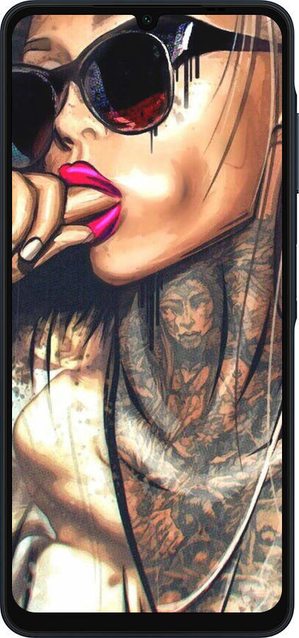 Силиконовый чехол Девушка в тату для Samsung Galaxy A06 4G - 4001u-3776 изображение 