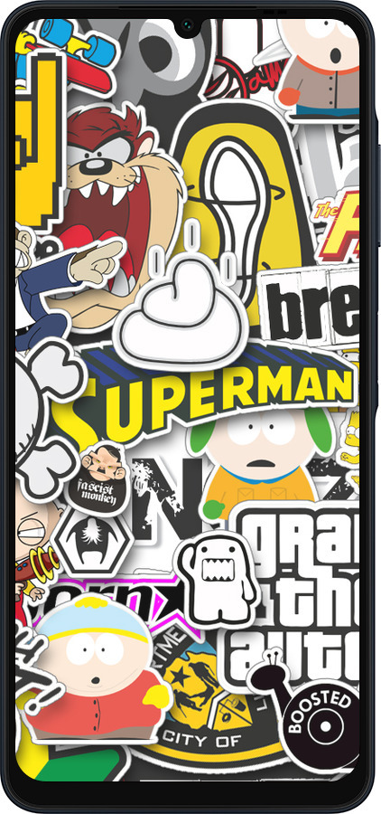 Силіконовий чехол Popular logos для Samsung Galaxy A06 4G - 4023u-3776 изображение 