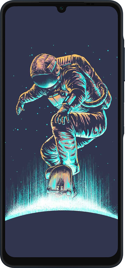 Силиконовый чехол Космонавт на скейтборде для Samsung Galaxy A06 4G - 4145u-3776 изображение 