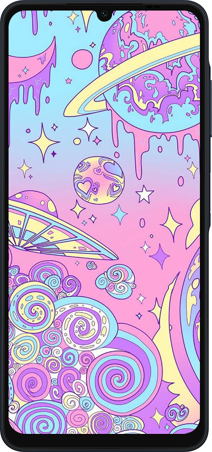 Силиконовый чехол Розовая галактика для Samsung Galaxy A06 4G - 4146u-3776 изображение 