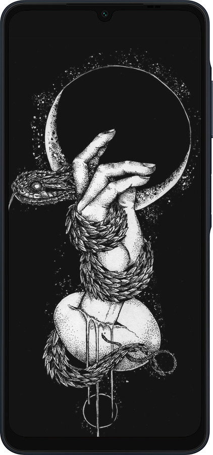 Силиконовый чехол Змея в руке для Samsung Galaxy A06 4G - 4149u-3776 изображение 