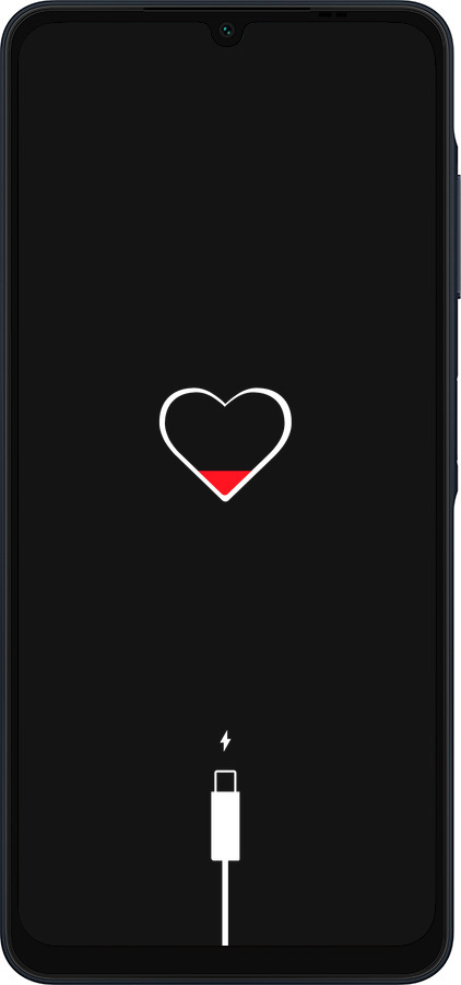 Силіконовий чехол Підзарядка серця для Samsung Galaxy A06 4G - 4274u-3776 изображение 