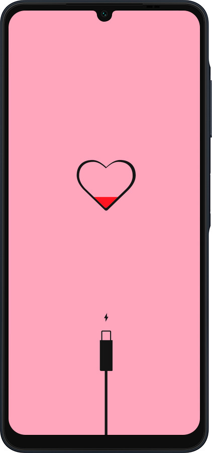Силиконовый чехол Подзарядка сердца1 для Samsung Galaxy A06 4G - 4275u-3776 изображение 