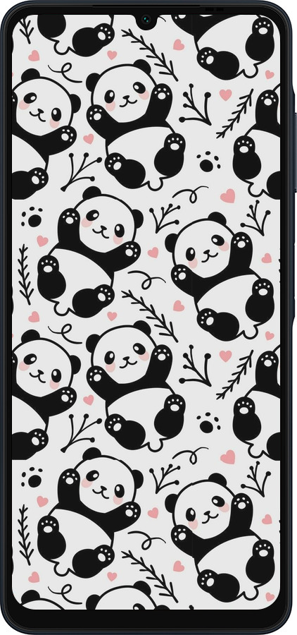 Силиконовый чехол Панды для Samsung Galaxy A06 4G - 4318u-3776 изображение 