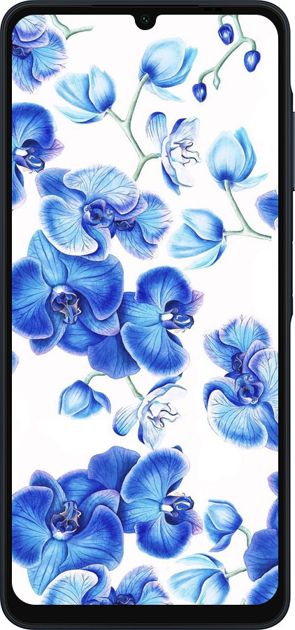 Силиконовый чехол Голубые орхидеи для Samsung Galaxy A06 4G - 4406u-3776 изображение 