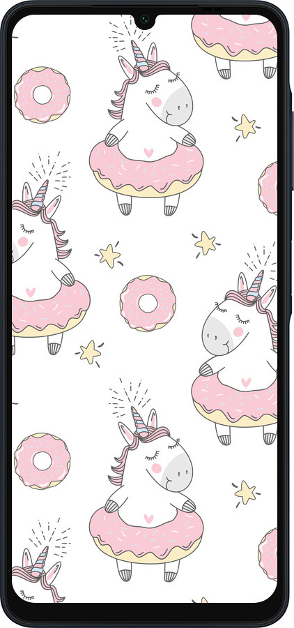 Силиконовый чехол Единорожки для Samsung Galaxy A06 4G - 4659u-3776 изображение 
