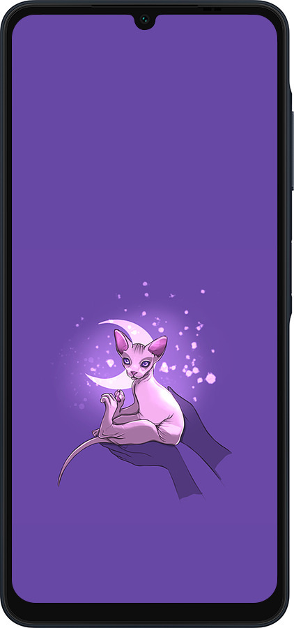 Силиконовый чехол Кот2 для Samsung Galaxy A06 4G - 4676u-3776 изображение 