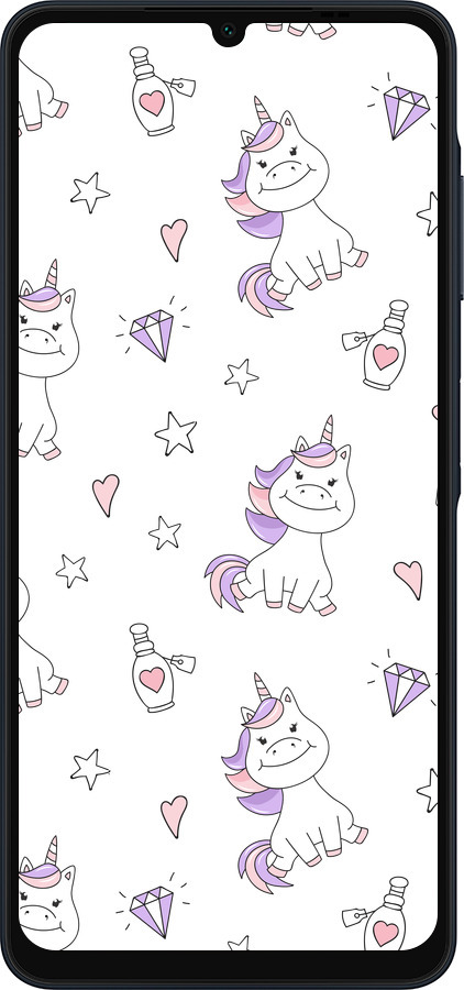 Силіконовий чехол Єдиноріжка v2 для Samsung Galaxy A06 4G - 4703u-3776 изображение 