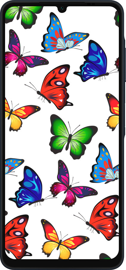 Силіконовий чехол Барвисті метелики для Samsung Galaxy A06 4G - 4761u-3776 изображение 