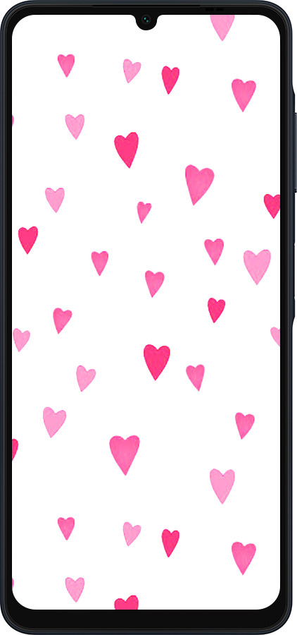 Силіконовий чехол Сердечка 2 для Samsung Galaxy A06 4G - 4763u-3776 изображение 