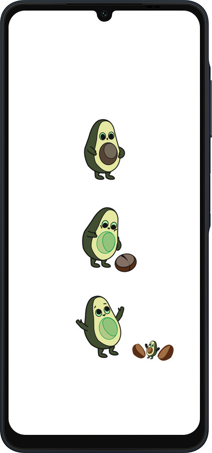 Силиконовый чехол Авокадо 1 для Samsung Galaxy A06 4G - 4857u-3776 изображение 