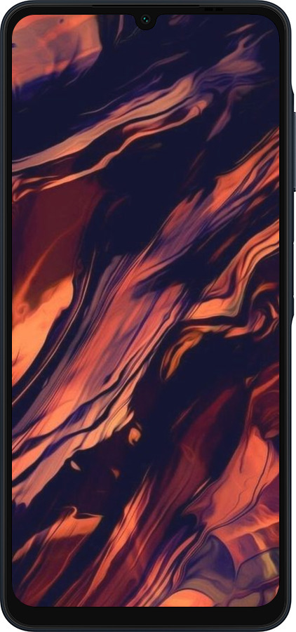 Силиконовый чехол Черно-оранжевая абстракция для Samsung Galaxy A06 4G - 5340u-3776 изображение 