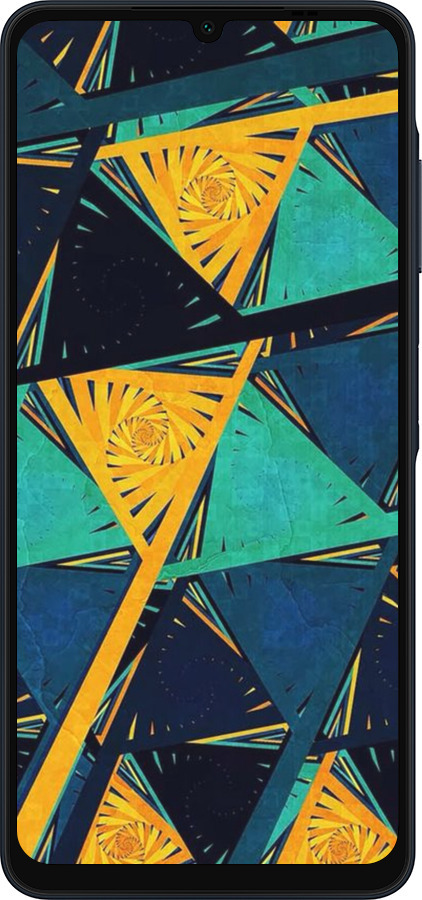 Силиконовый чехол Арт, абстракция, желтый, синий для Samsung Galaxy A06 4G - 5382u-3776 изображение 