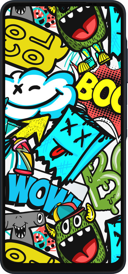 Силиконовый чехол Стикеры v4 для Samsung Galaxy A06 4G - 5508u-3776 изображение 