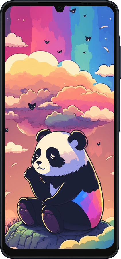 Силиконовый чехол Панда в облаках для Samsung Galaxy A06 4G - 5585u-3776 изображение 