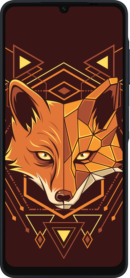 Силиконовый чехол Лиса геометрия для Samsung Galaxy A06 4G - 5607u-3776 изображение 