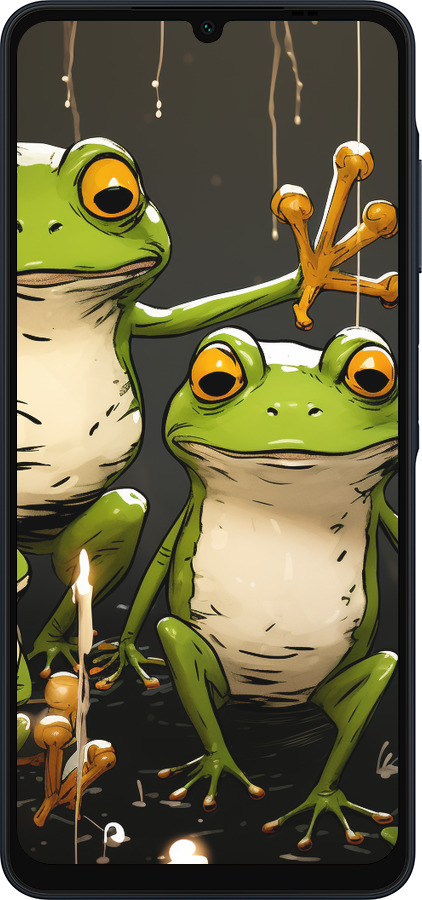 Силиконовый чехол Жабки 2 для Samsung Galaxy A06 4G - 5657u-3776 изображение 