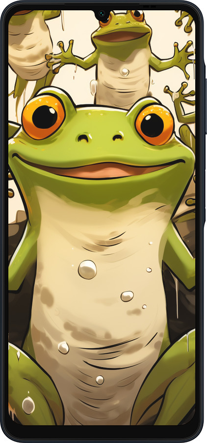 Силиконовый чехол Веселая жаба для Samsung Galaxy A06 4G - 5658u-3776 изображение 