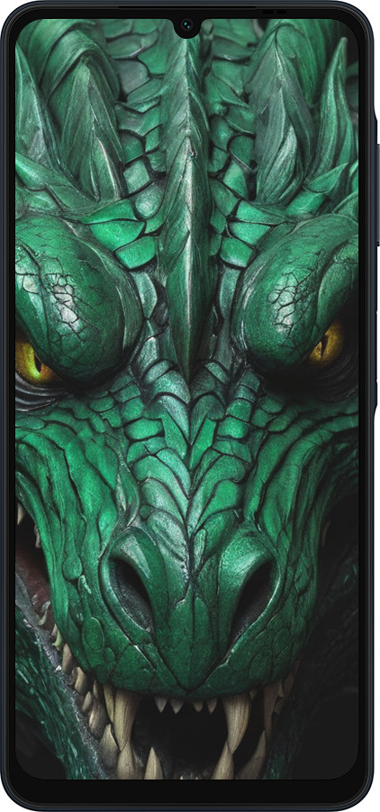 Силиконовый чехол Зелёный дракон v2 для Samsung Galaxy A06 4G - 5817u-3776 изображение 