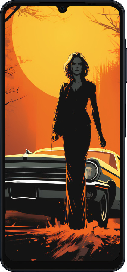 Силіконовий чехол Чохол для телефону Дівчина біля автомобіля для Samsung Galaxy A06 4G - 5946u-3776 изображение 