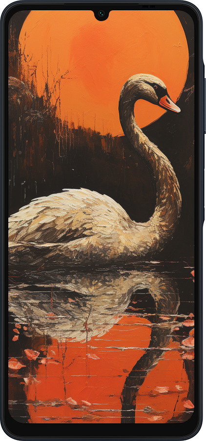 Силиконовый чехол Лебедь для Samsung Galaxy A06 4G - 5964u-3776 изображение 