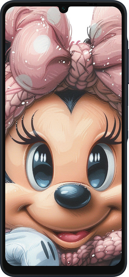 Силиконовый чехол Минни Маус с бантиком для Samsung Galaxy A06 4G - 6055u-3776 изображение 