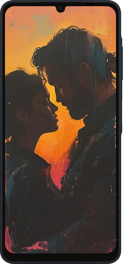 Силиконовый чехол Любовь на полотне для Samsung Galaxy A06 4G - 6067u-3776 изображение 