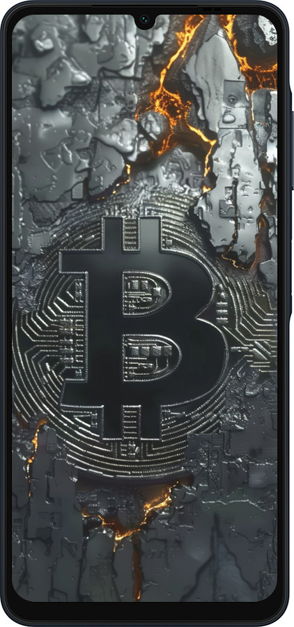 Силіконовий чехол Розпечений біткойн для Samsung Galaxy A06 4G - 6091u-3776 изображение 