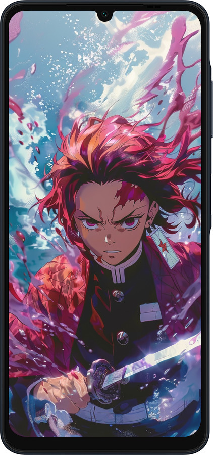 Силиконовый чехол Танджиро Камадо: Клинок рассекающий демонов для Samsung Galaxy A06 4G - 6111u-3776 изображение 