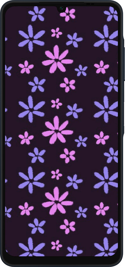 Силиконовый чехол с  цветами для Samsung Galaxy A06 4G - 6258u-3776 изображение 