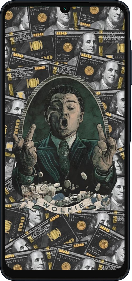 Силиконовый чехол Волк с валл стрит для Samsung Galaxy A06 4G - 6287u-3776 изображение 