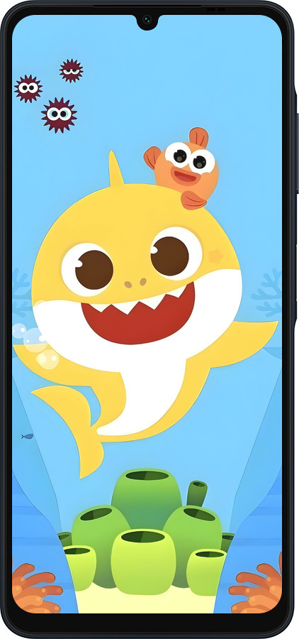 Силиконовый чехол Бейби Шарк для Samsung Galaxy A06 4G - 6303u-3776 изображение 