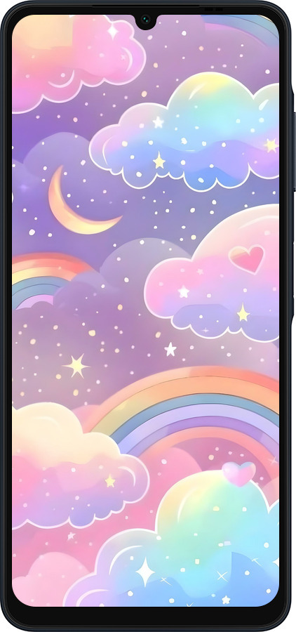 Силиконовый чехол Облака и радуга для Samsung Galaxy A06 4G - 6312u-3776 изображение 