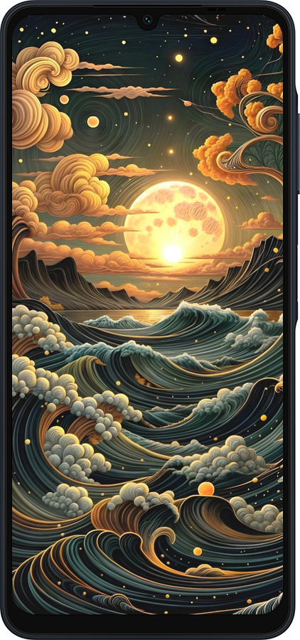 Силіконовий чехол Арт волны для Samsung Galaxy A06 4G - 6332u-3776 изображение 